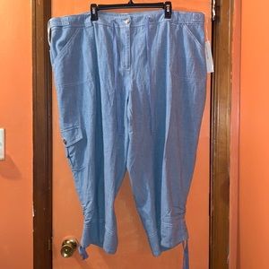 JONES NEW YORK SPORT NWT WOMAN BLUE CAPRIS SIZE 24W